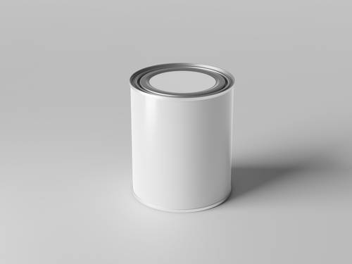 圆柱形金属锡罐包装PS样机模板 - PNG派