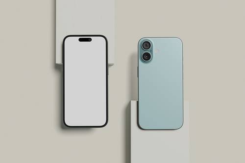 iPhone 16 Pro Max手机PS样机模板 - PNG派