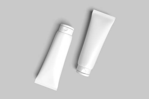 洗护美妆类产品的软管包装PS样机模板 - PNG派