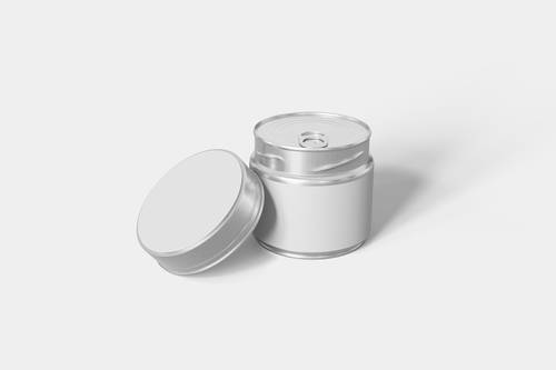 不锈钢小罐茶包装PS样机模板 - PNG派