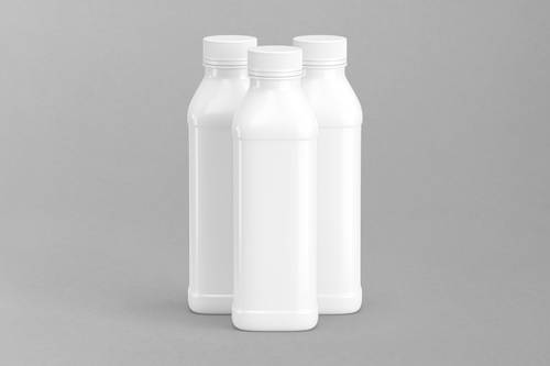 饮料果汁方形圆角塑料瓶PS样机模板 - PNG派