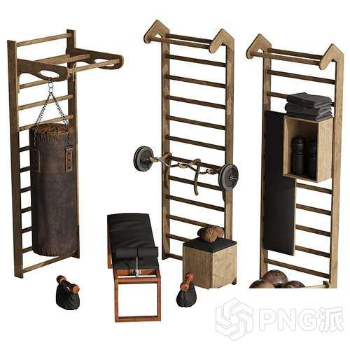 健身器材乐器3D模型 - PNG派