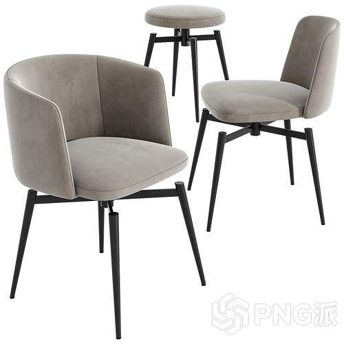 极简单椅3D模型 - PNG派