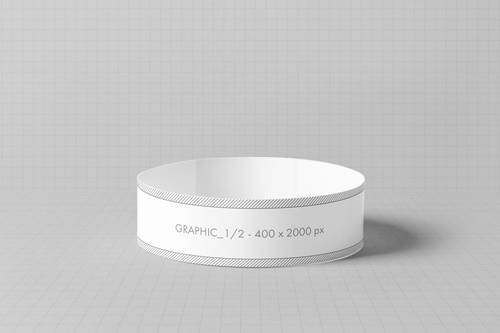 手腕带纸环PS样机模板 - PNG派