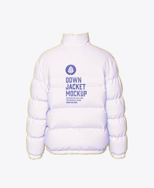 短款羽绒服PS样机模板 - PNG派