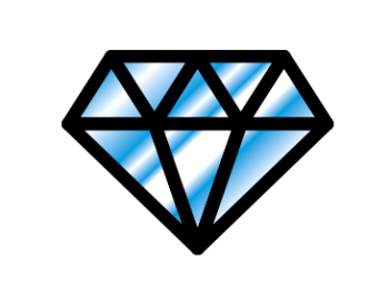 蓝色钻石图标 - PNG派
