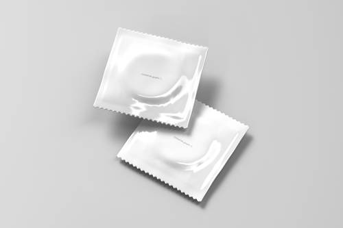 避孕套铝塑包装袋包装盒PS样机模板 - PNG派