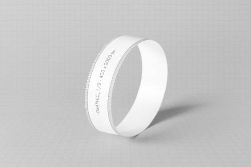 手腕带纸环PS样机模板 - PNG派