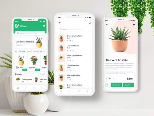 XD在线植物电子商务iOSUI素材 - PNG派