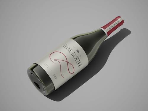 葡萄酒瓶子PS样机模板 - PNG派