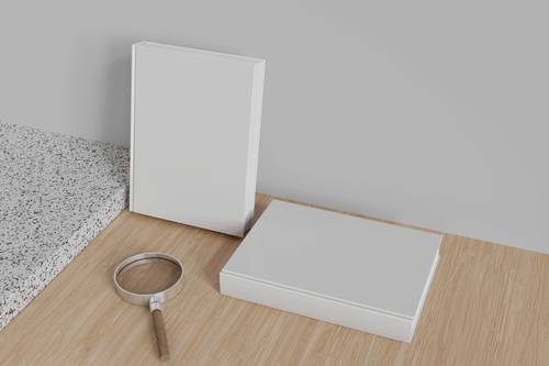 展开的书籍、书籍封面PS样机模板 - PNG派