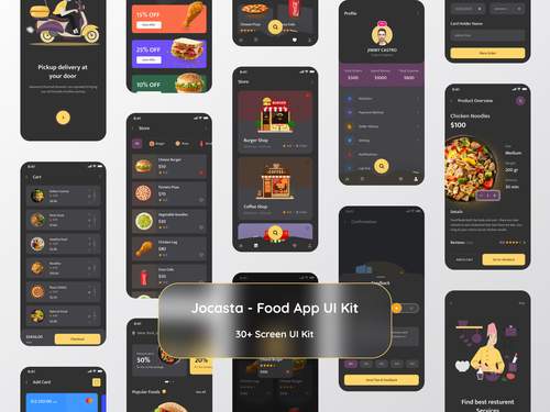 Jocasta 食品应用程序UI工具包 - PNG派