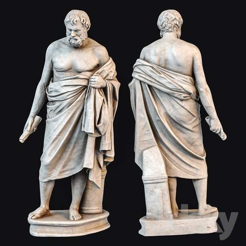 苏格拉底雕像3D模型 - PNG派