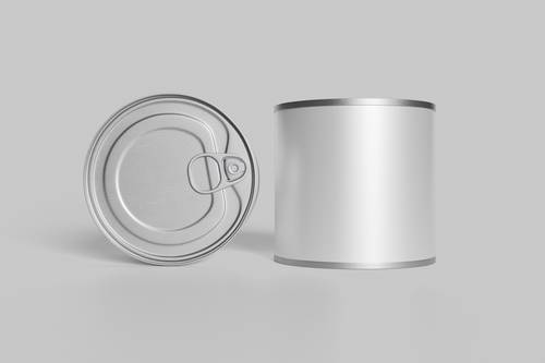 奶粉包装金属圆罐PS样机模板 - PNG派