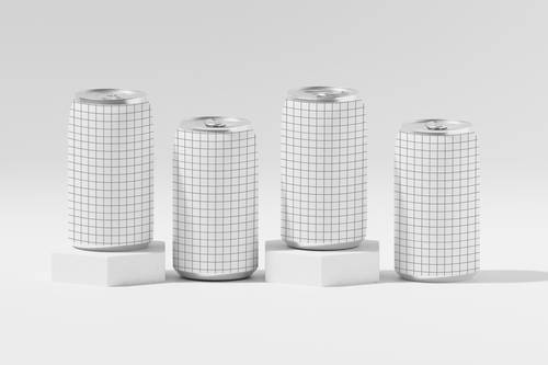 饮料罐易拉罐PS样机模板 - PNG派