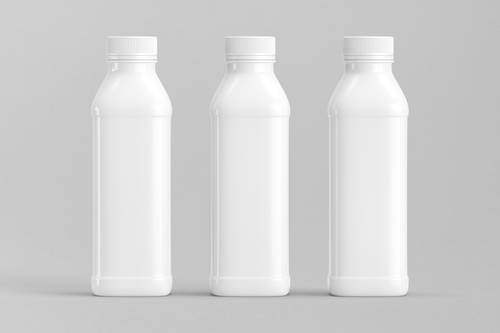 饮料果汁方形圆角塑料瓶PS样机模板 - PNG派