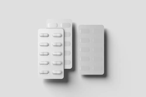 胶囊药片的泡罩铝塑包装PS样机模板 - PNG派