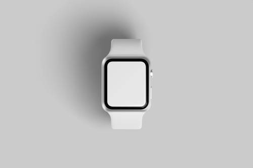 白色apple watch苹果智能手表PS样机模板 - PNG派