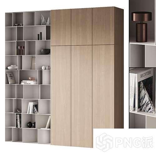 简约衣柜3D模型 - PNG派