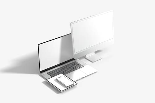 电脑展示PS样机模板 - PNG派