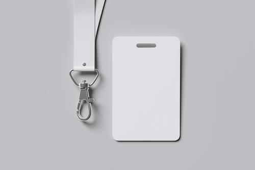 挂绳ID卡工作证PS样机模板 - PNG派