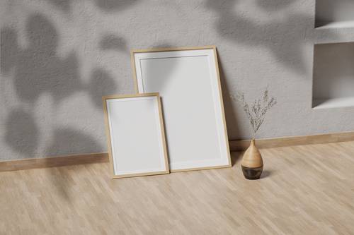 木质相框证书框PS样机模板 - PNG派