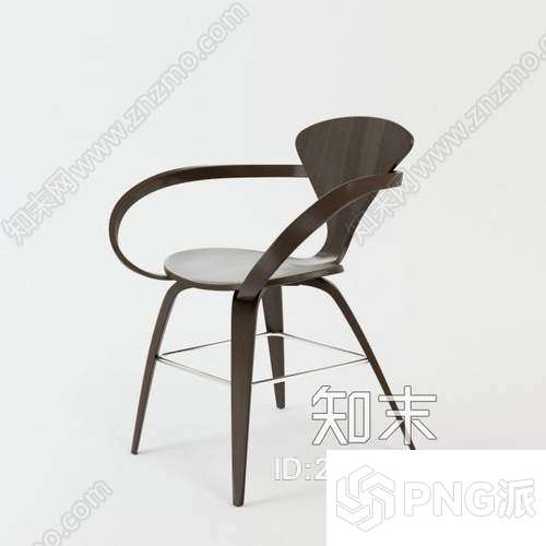 轻奢单椅3D模型 - PNG派