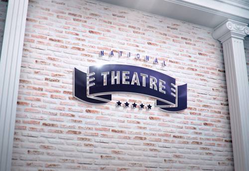 3D立体LOGO墙面展示PS样机模板 - PNG派