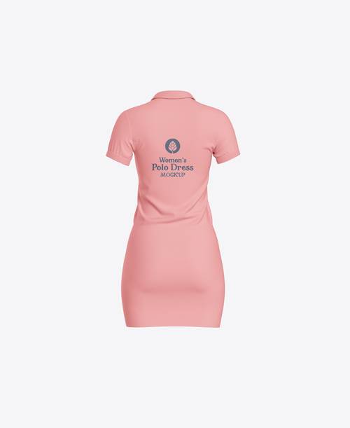 Polo领连衣裙PS样机模板 - PNG派