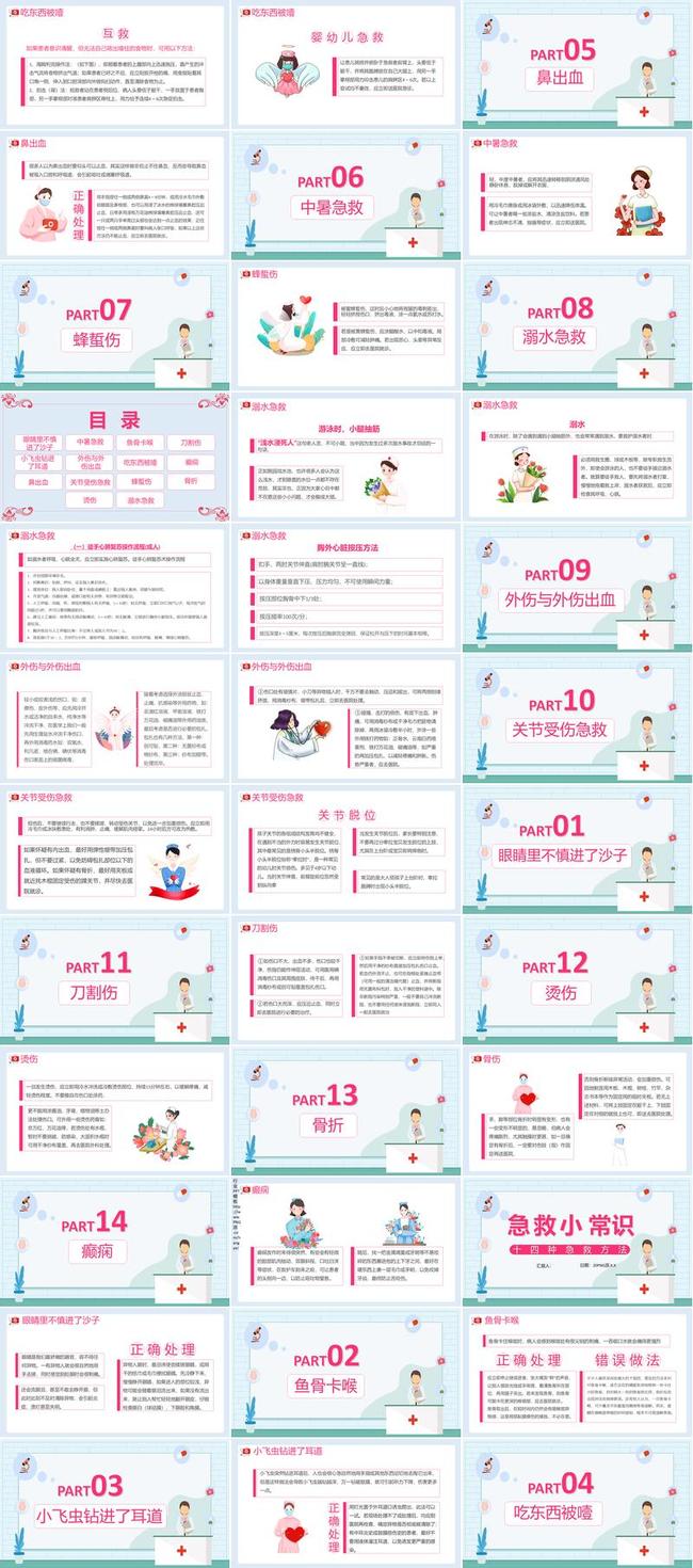 卫生健康培训PPT模板 - PNG派