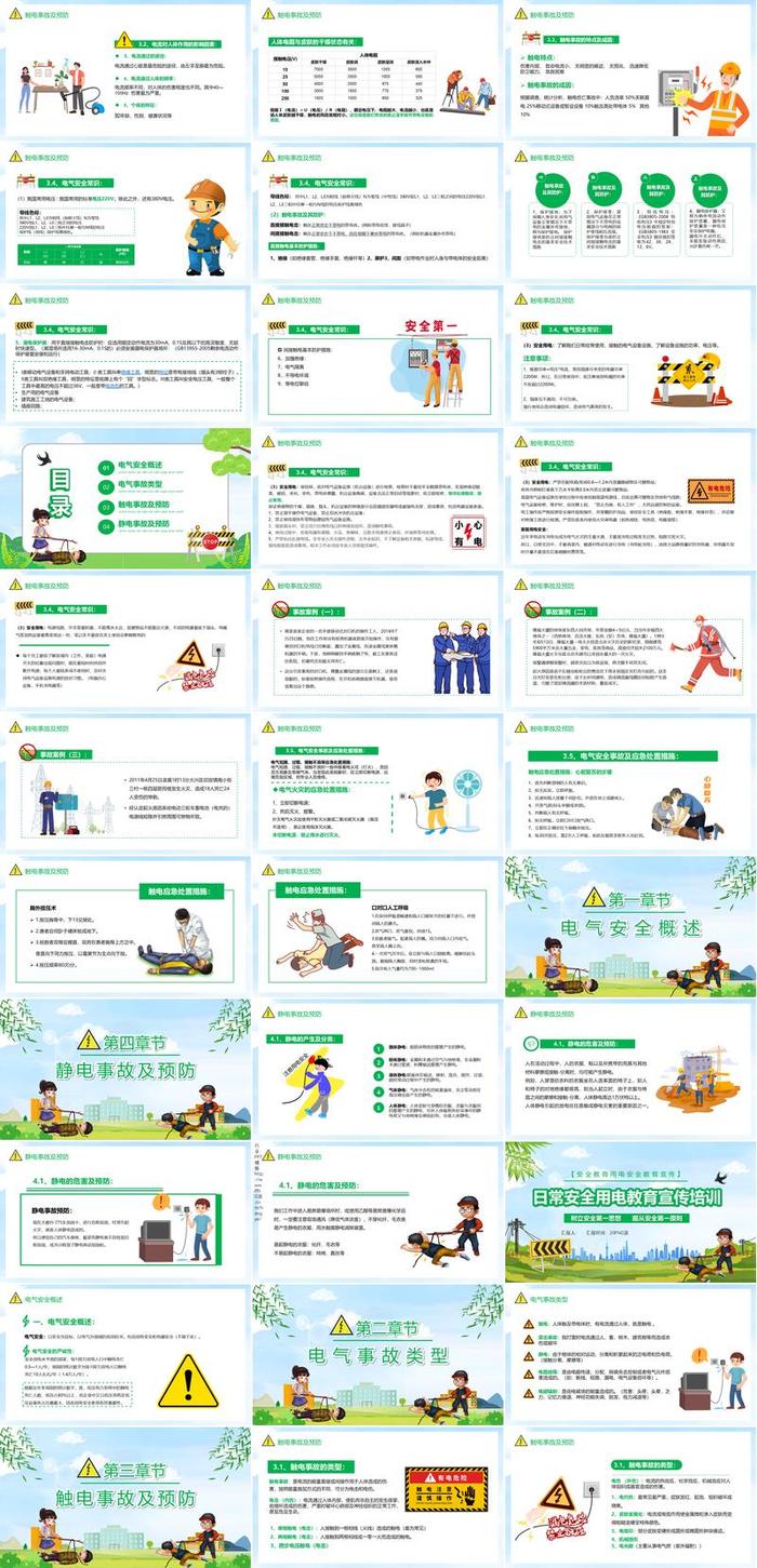 电气安全技术PPT模板 - PNG派