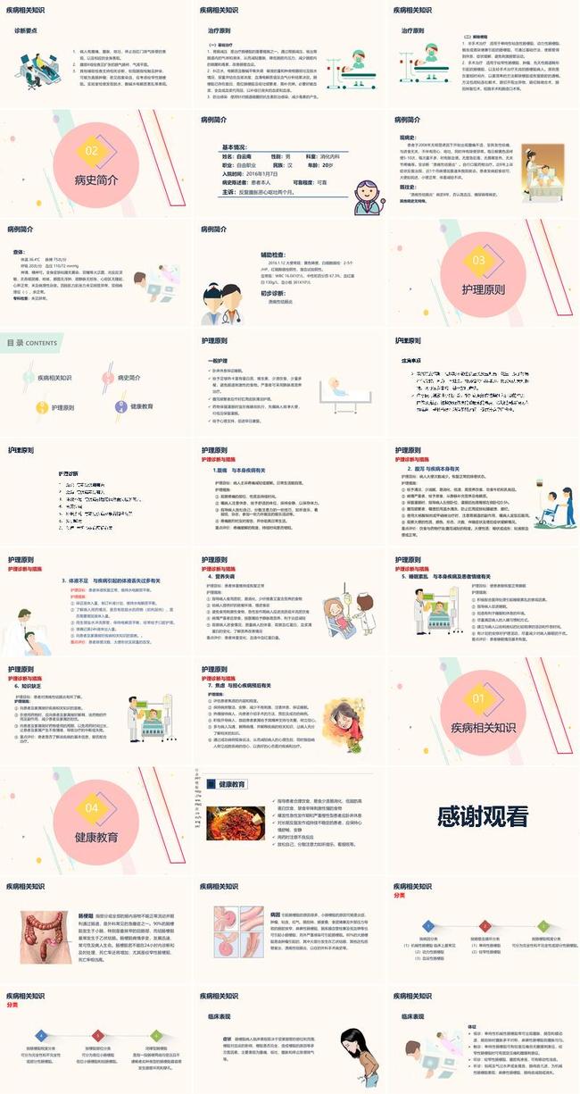 术后期护理PPT模板 - PNG派