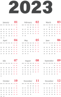 2023年日历 - PNG派