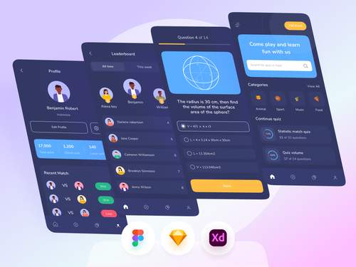 Trivia Quiz移动应用程序 - PNG派