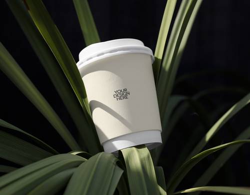 茶叶品牌一次性纸杯PS样机模板 - PNG派