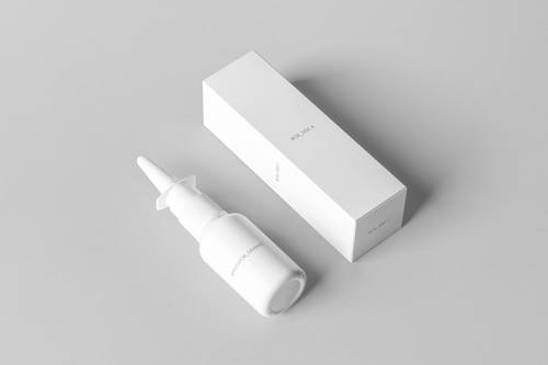 鼻腔喷雾类产品包装PS样机模板 - PNG派