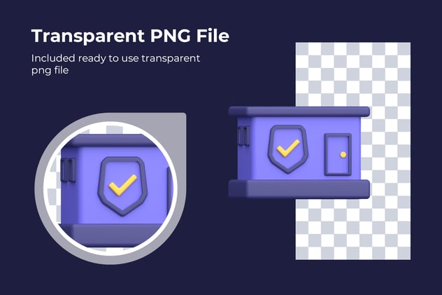 网络安全3D图标包 - PNG派