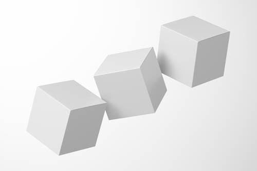 正方形包装盒PS样机模板 - PNG派