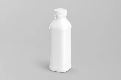 饮料果汁方形圆角塑料瓶PS样机模板 - PNG派