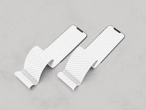 手机溢出长滚动屏幕PS样机模板 - PNG派