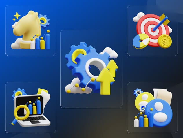 商业图标3D插画套装 - PNG派