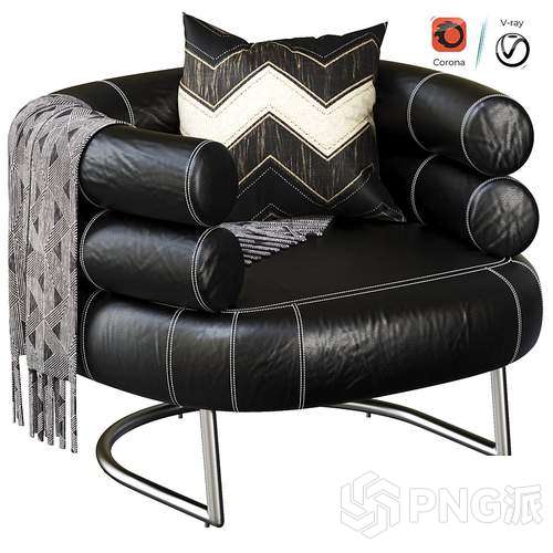 单人沙发3D模型 - PNG派