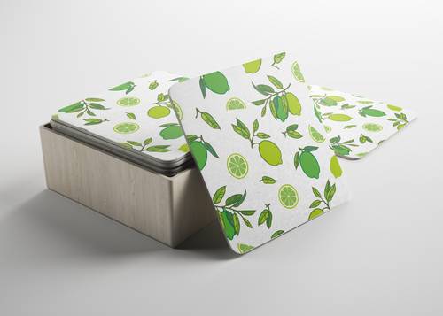 不同样式杯垫PS样机模板 - PNG派