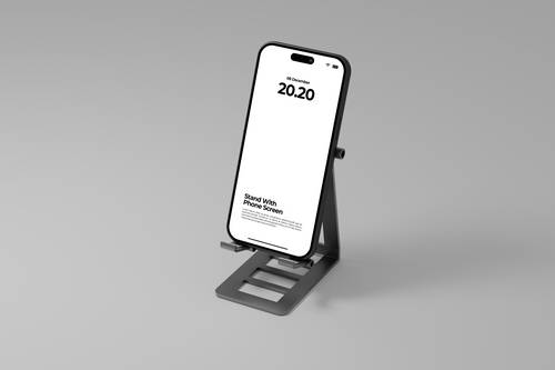 手机支架展示效果PS样机模板 - PNG派