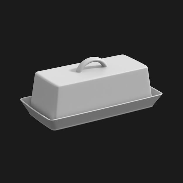 黄油盘3D模型 - PNG派