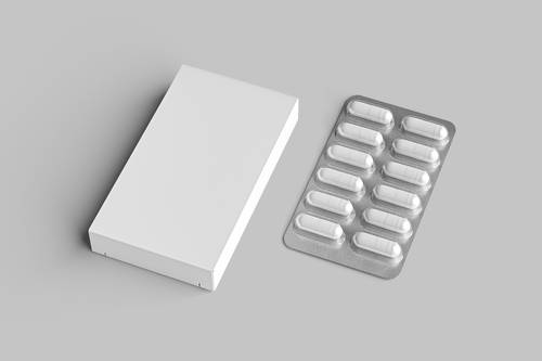 胶囊药片包装盒PS样机模板 - PNG派