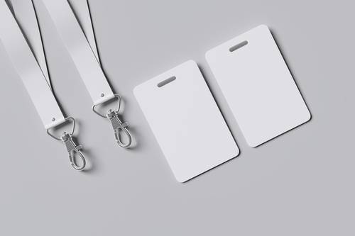 挂绳ID卡工作证PS样机模板 - PNG派