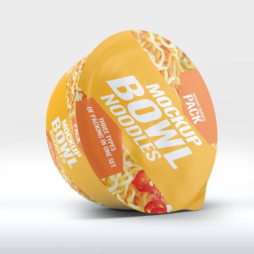 大碗面桶装方便面包装PS样机模板 - PNG派