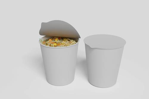 桶装方便面包装PS样机模板 - PNG派