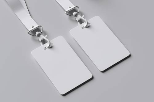 挂绳ID卡工作证PS样机模板 - PNG派